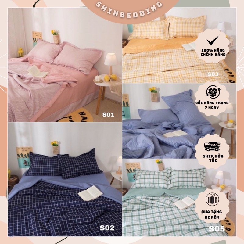 Set Chăn Ga Cotton Hoạt Tính Trần Chăn Mềm Mịn Cực Sang Chảnh Hàng Chuẩn Xuất Nhật (Shinbedding.shop)