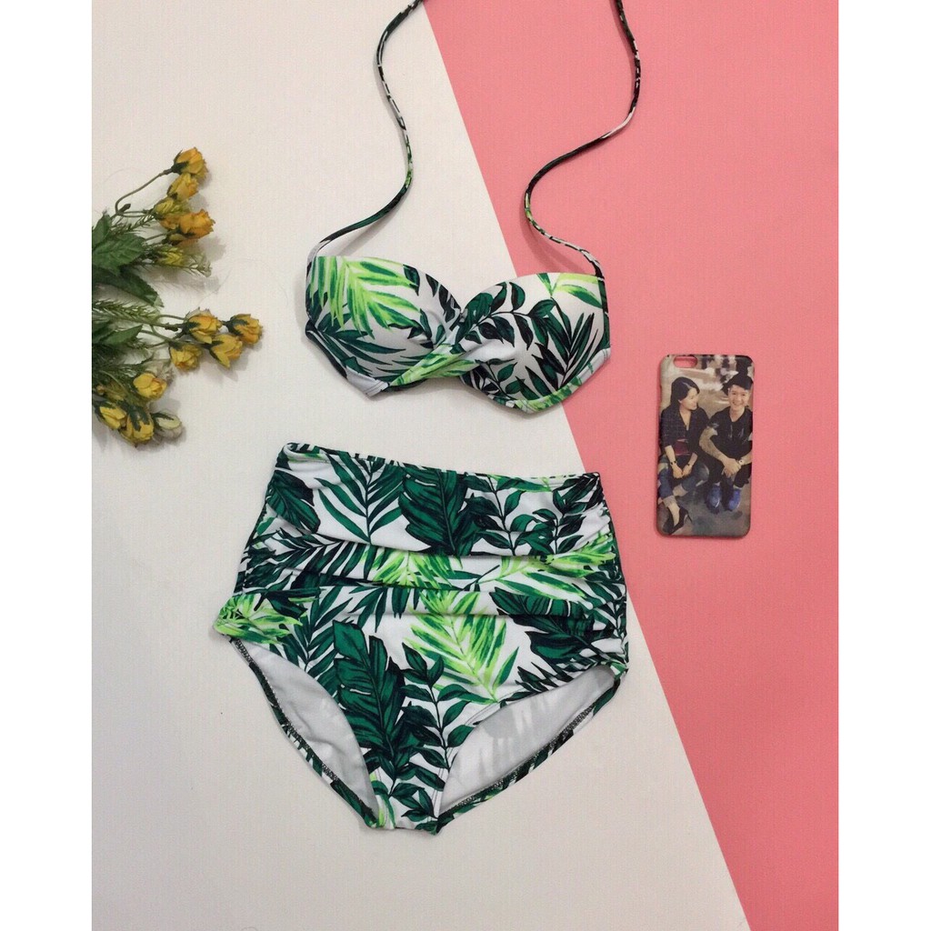 Bikini Bộ Đồ Bơi Hai Mảnh Hoa Lá Freesize BHV021 | BigBuy360 - bigbuy360.vn