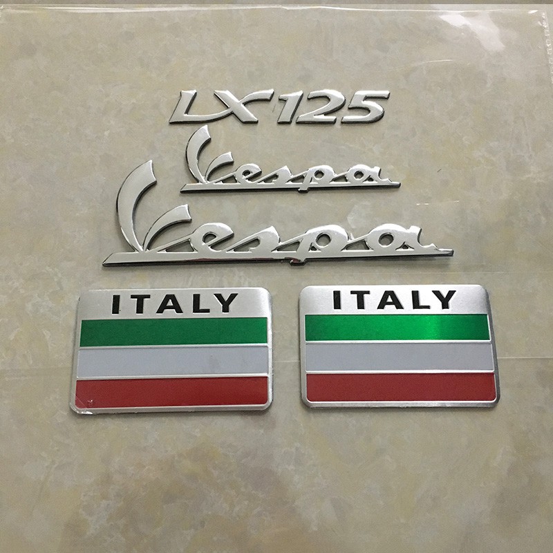 Logo 3D dán trang trí xe máy Vespa GTS LX125