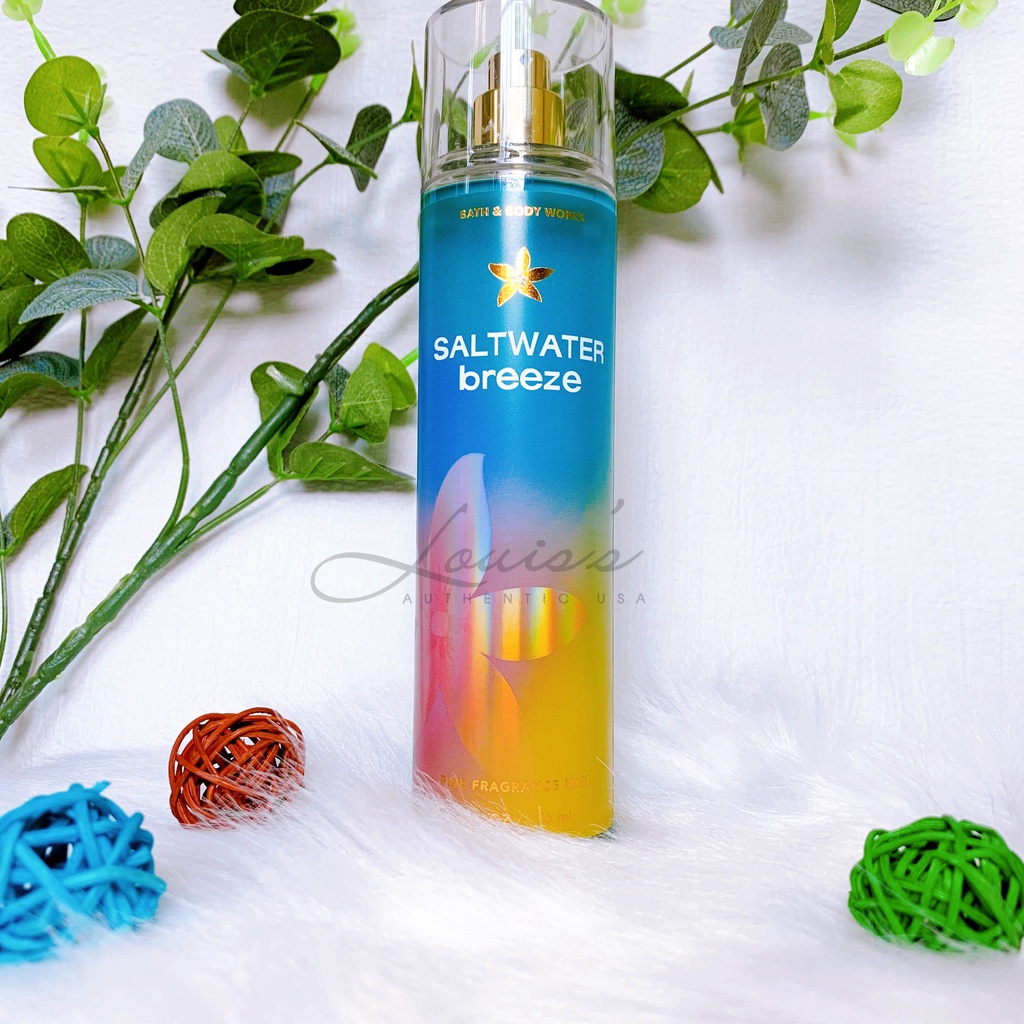 Body mist SALTWATER BREEZE , AMETHYST WAVES , EMERALD MIST - Xịt thơm toàn thân Bath & Body Works Mỹ