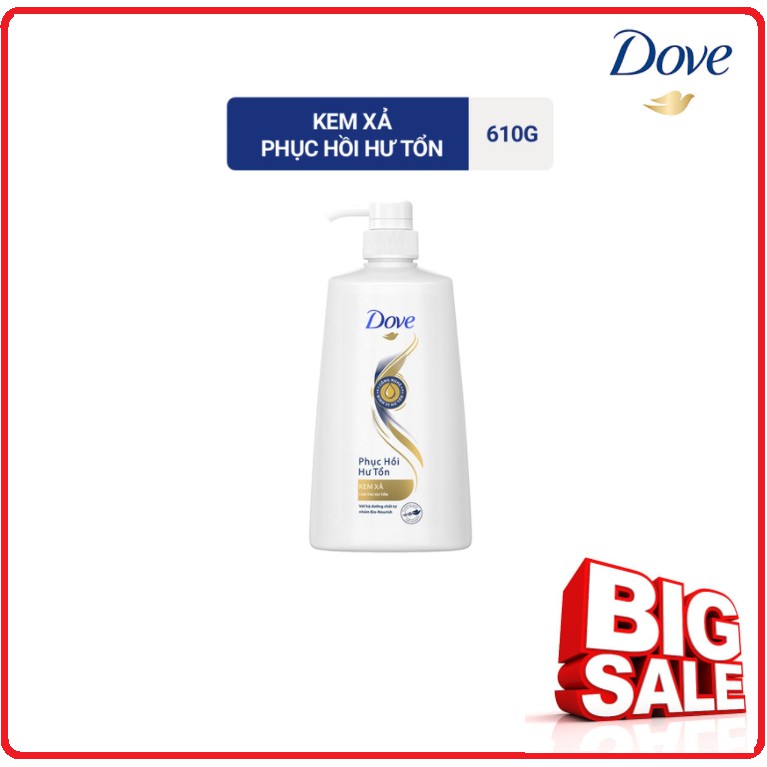Kem Xả DOVE Phục Hồi Hư Tổn Chai 610g