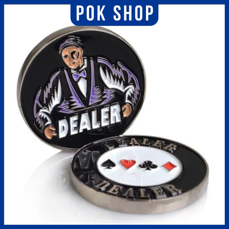 [POK Shop] Nút Dealer Poker kim loại cao cấp (có video sản phẩm)