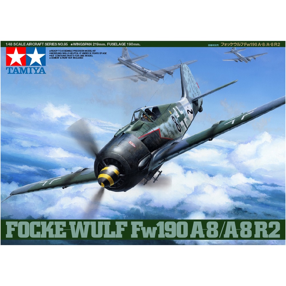 [TAMIYA] 61095 Mô hình máy bay quân sự 1/48 SCALE Focke-Wulf Fw190 A-8/A-8 R2
