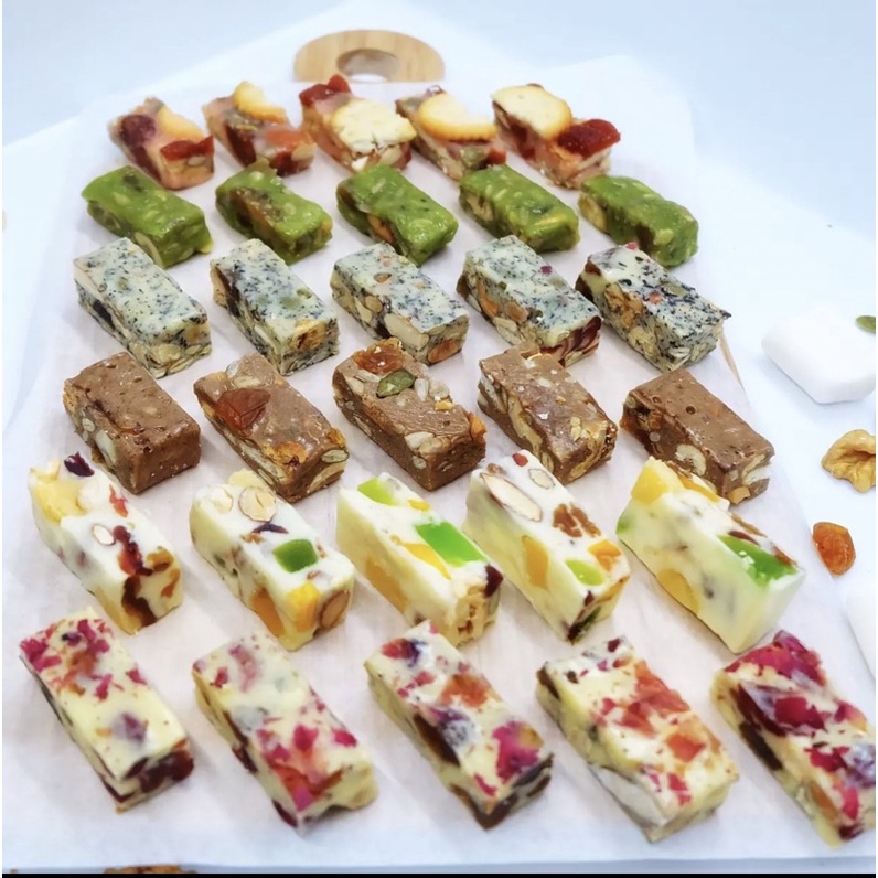Kẹo Nougat healthy Ăn Kiêng - Kẹo sữa siêu Hạt, ít ngọt, hỗ trợ giảm cân, tốt cho sức khỏe