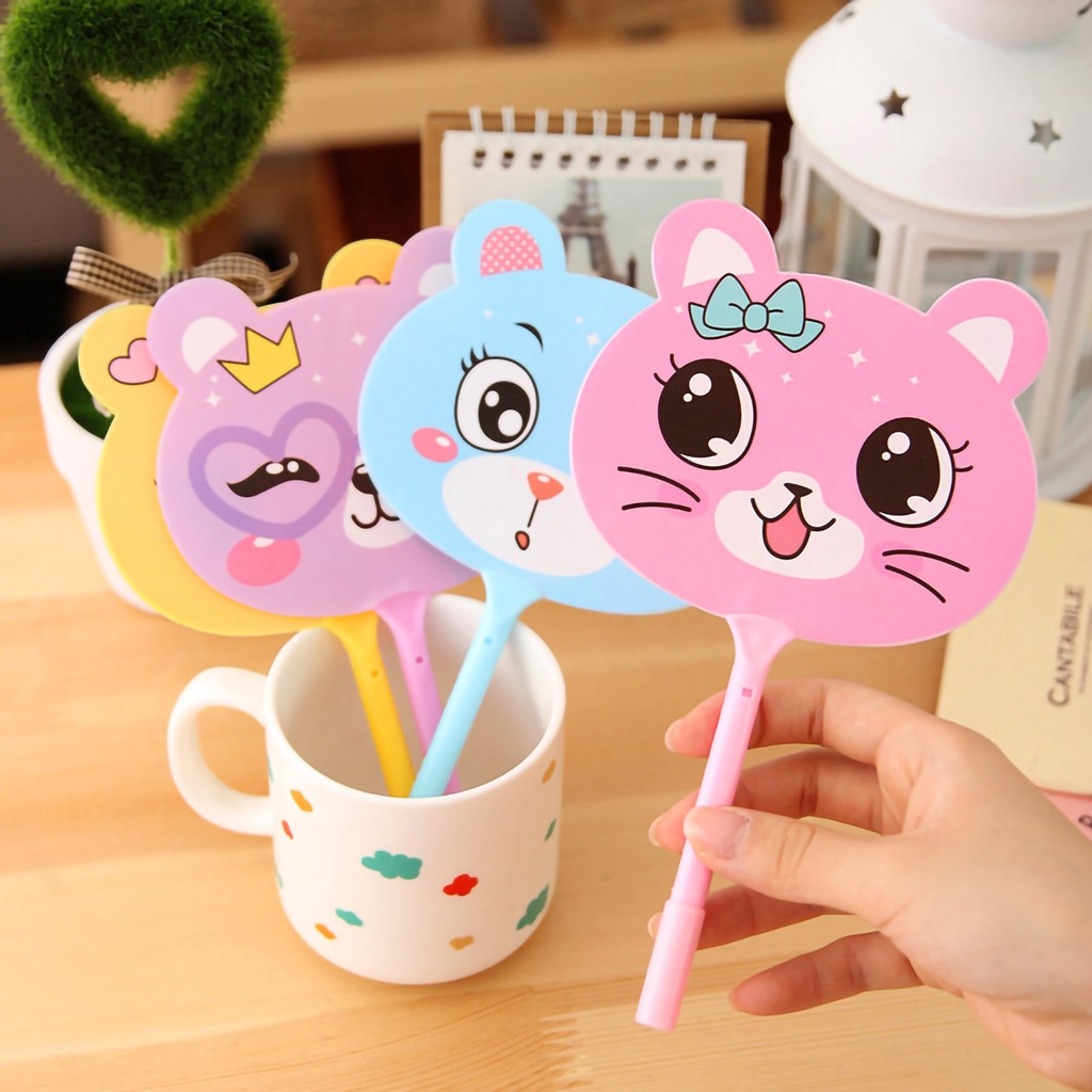 Bút Bi Trong Suốt Có Thể Thay Thế Màu Sáng Họa Tiết Hoạt Hình