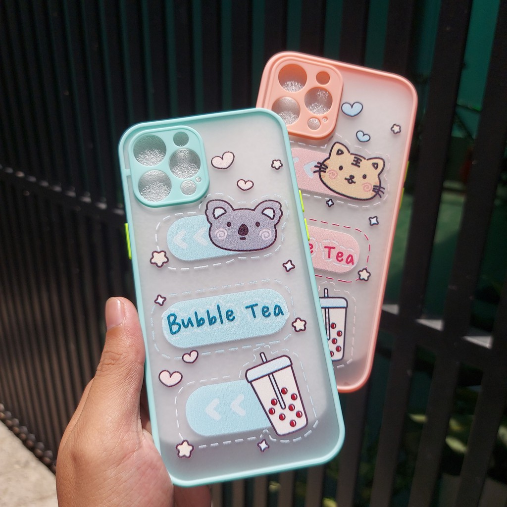 Ốp lưng iphone Bubble Tea viền màu 6/6plus/6s/6splus/7/7plus/8/8plus/x/xr/xs/11/12/pro/max/plus/promax [Tomax Shop]