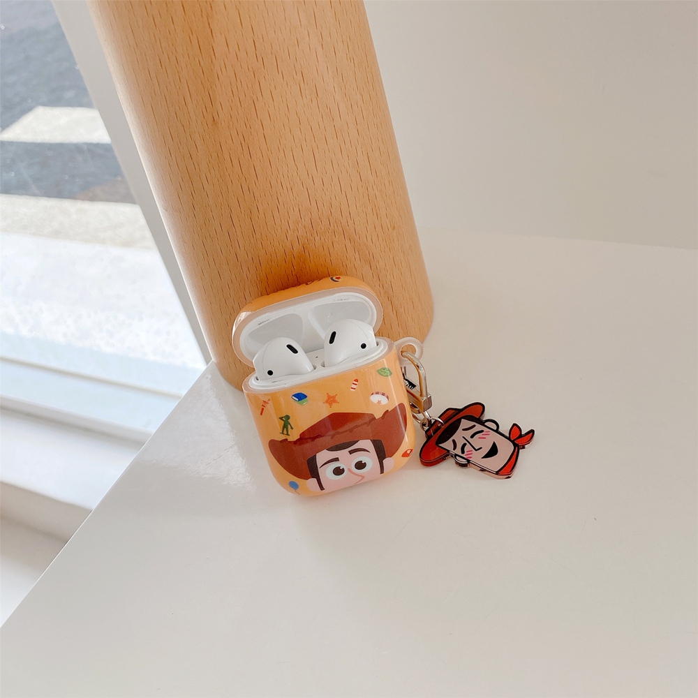 Vỏ Bảo Vệ Hộp Sạc Tai Nghe Airpods 1 / 2 / Pro Bằng Pc Cứng Họa Tiết Hoạt Hình Toy Story Dễ Thương