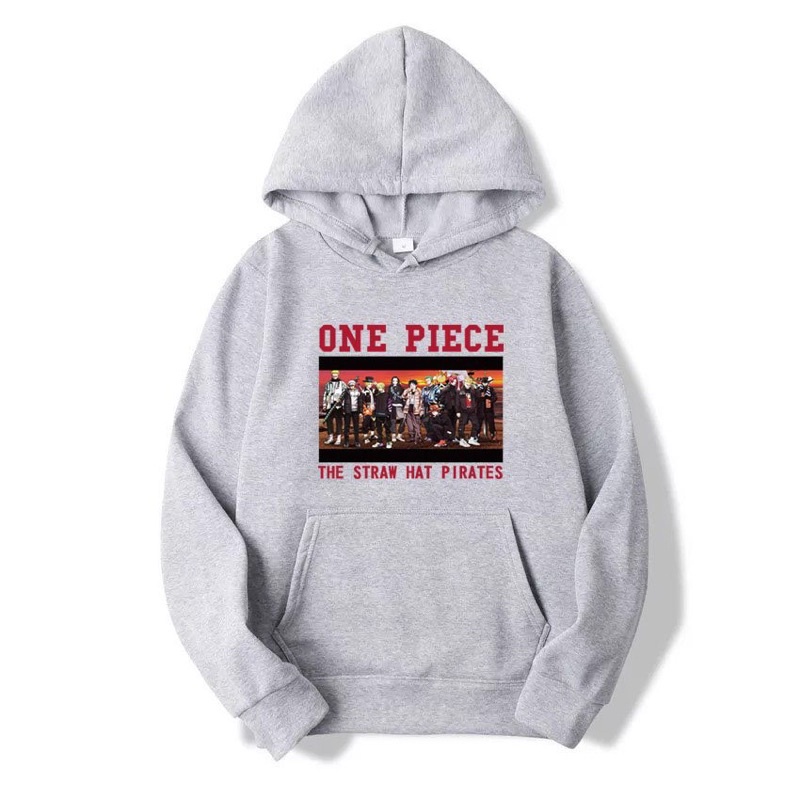 ÁO HOODIE NỈ ONEPIECE THE STRAW HAT PIRATES CHẤT VẢI NỈ POLY DÀY DẶN