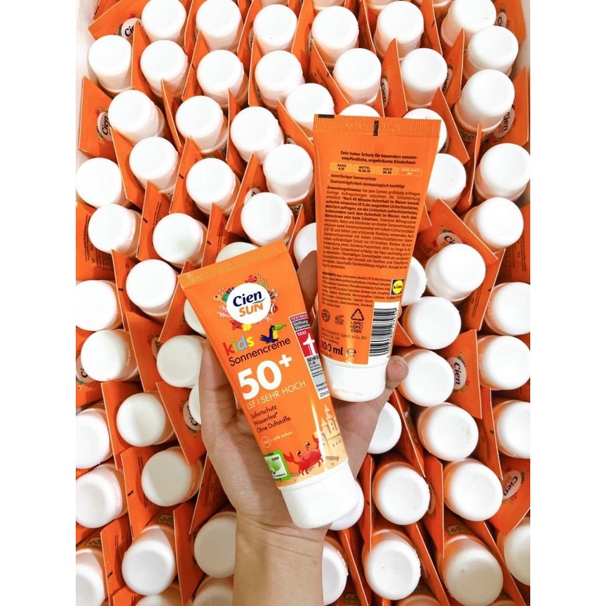 Kem chống nắng cho bé CIEN SUN FOR KIDS SPF 50+ 100ml hàng Đức bảo vệ da bé, chống thấm nước hiệu quả [Date 2024]