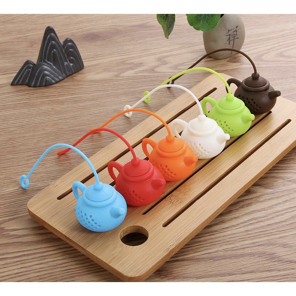 Dụng Cụ Lọc Trà Bằng Silicone Hình Ấm Trà Dễ Thương