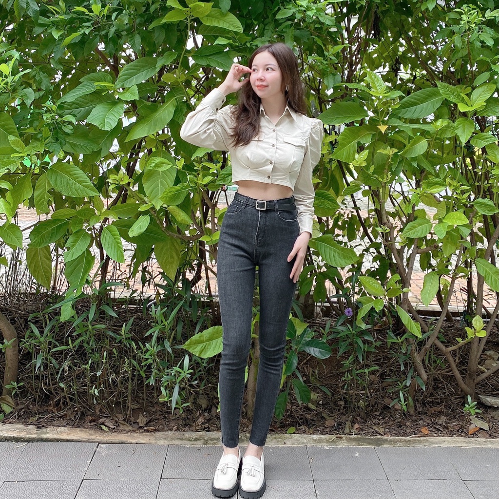 [MẪU MỚI]Quần Jean Nữ Skinny Lưng Siêu Cao Vải Mịn Cao Cấp