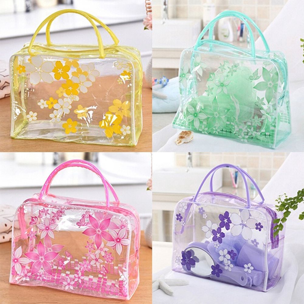 1 Túi Đựng Đồ Trang Điểm Bằng Nhựa Pvc Trong Suốt Chống Thấm Nước