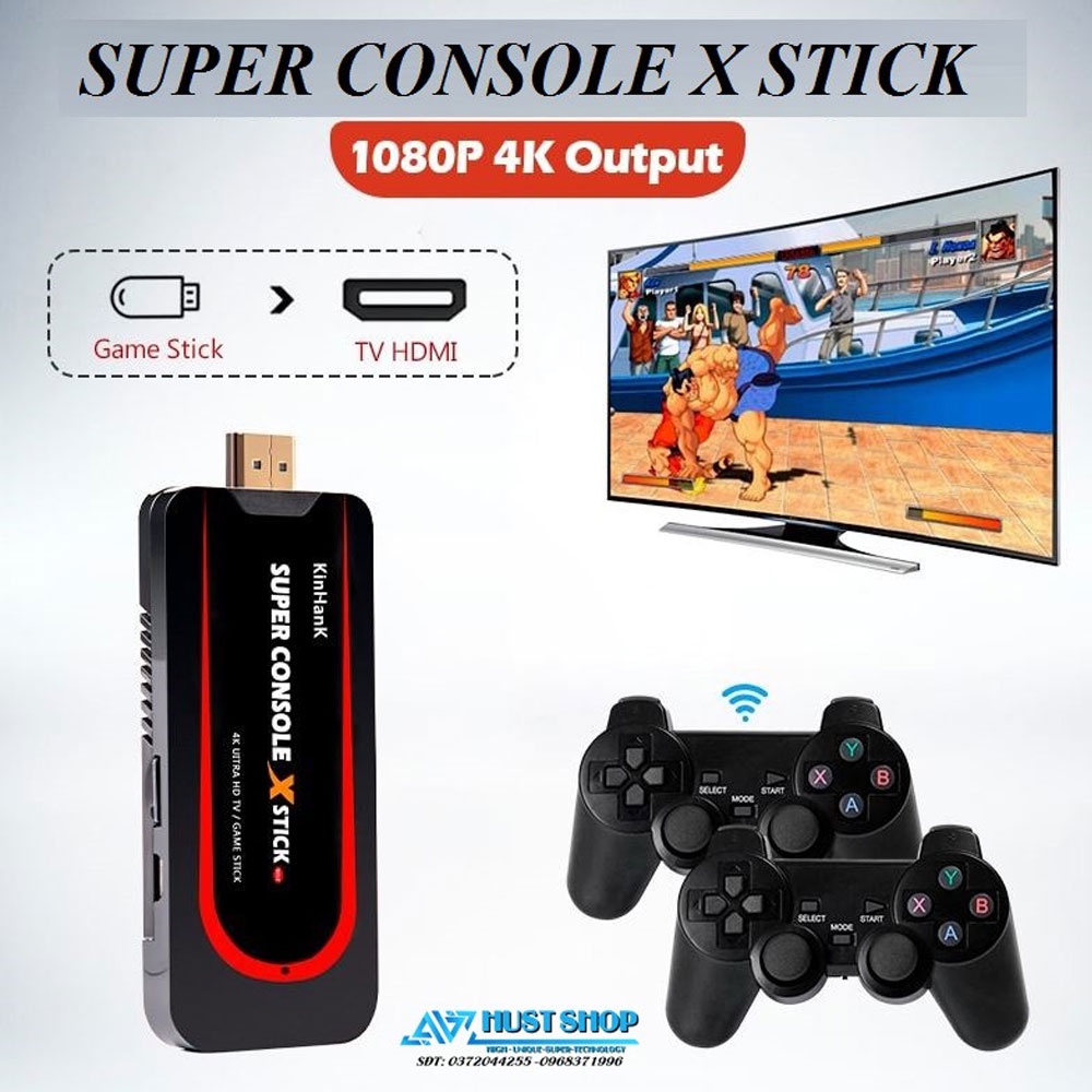 Máy Chơi Game 4K Cao Cấp Console X Stick - TV Box - Phiên Bản Nâng Cấp 2022