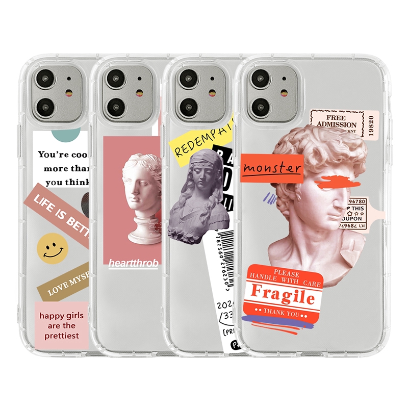 🎲🎲 Ốp điện thoại dẻo trong in sticker vintage cho iphone 11 11pro 11promax 7 8 8plus x xs xr xsmax - A798