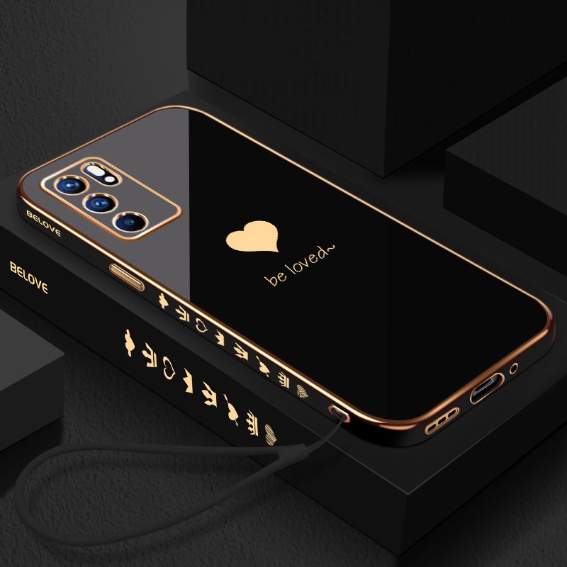 Ốp Điện Thoại Silicon Mềm Hình Vuông Mạ Viền Sang Trọng Cho oppo reno5 5PRO RENO6 6PRO RENO6Z RENO7 RENO7 PRO