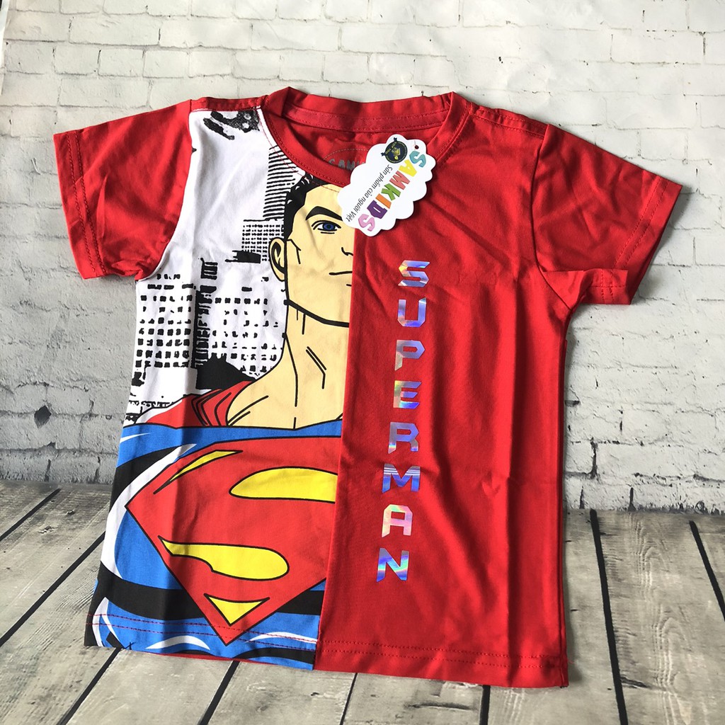 Quần áo siêu nhân super - man lửng set 2 chi tiết - cotton 100%