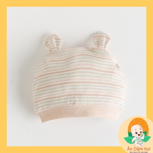 Mũ giúp giữ ấm tai cho bé sơ sinh hình chú Gấu, nghộ nghĩnh, dễ thương (nón cho bé trai – nón cho bé gái).