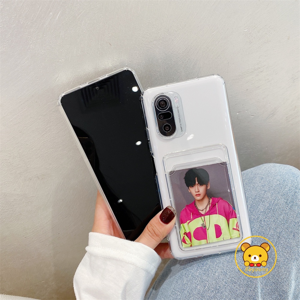 Ốp Điện Thoại Mềm Mỏng Có Ngăn Đựng Thẻ Cho Xiaomi Mi 12 12X 12 11T 11 Ultra 10 Lite 10T 11T Pro Poco F4 GT M4 Pro 5G X3 Pro NFC M3 Pro F3 X2