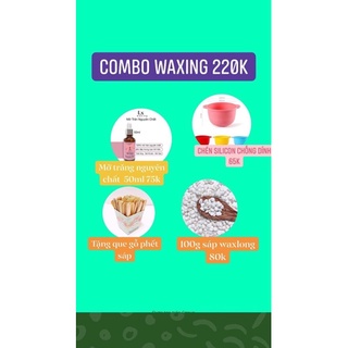 Combo triệt lông sáp wax nóng wax lông, kèm mỡ trăn nguyên chất
