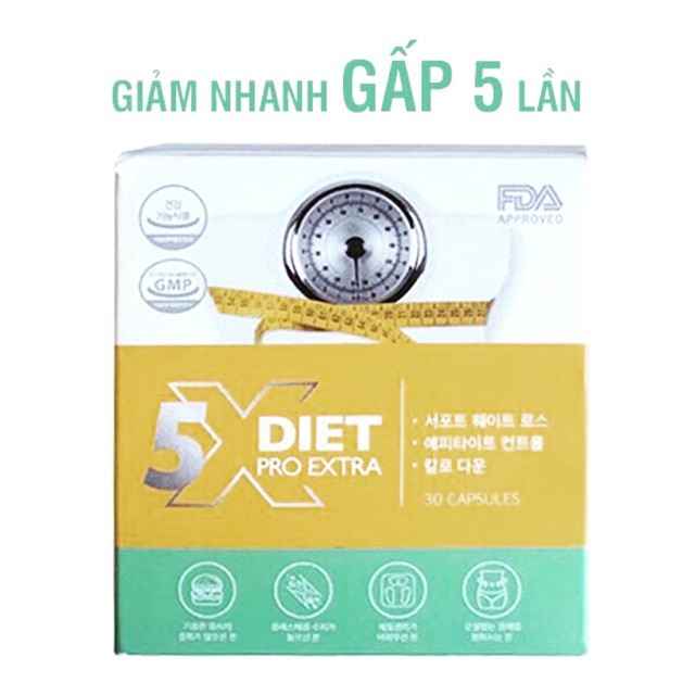 Viên giảm cân 5x DIET pro extra giảm nhanh gấp 5 lần