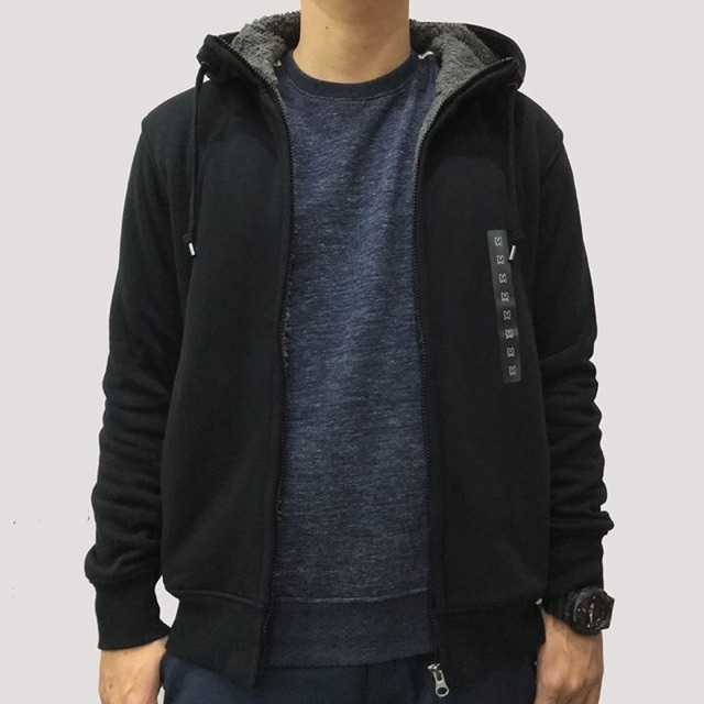 Áo nỉ lót lông cừu nam Uniqlo