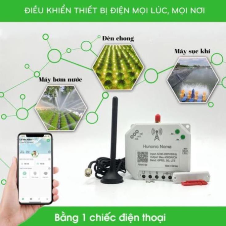 [BH 12 THÁNG] Công Tắc Noma - Điều khiển mọi thiết bị từ xa qua điện thoại dùng Sim│Điều khiển không cần Wifi