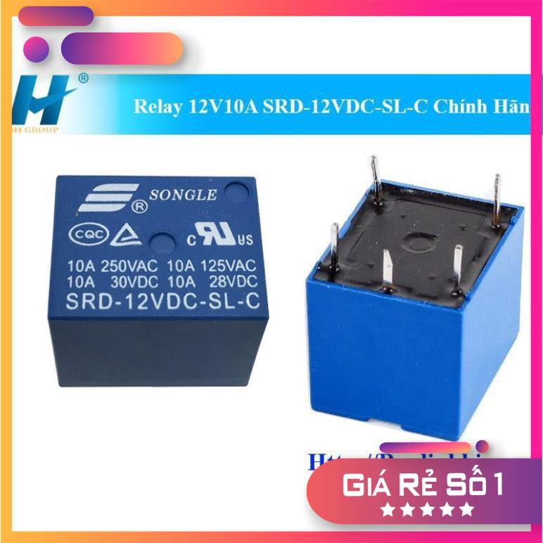 Relay 12V10A SRD-12VDC-Sl-C Chính Hãng