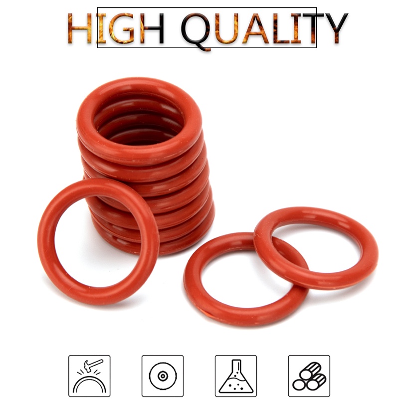 Set 50 Vòng Đệm Cao Su silicone Hình Chữ o Kích Thước 10mm-35mm cs 3.1mm