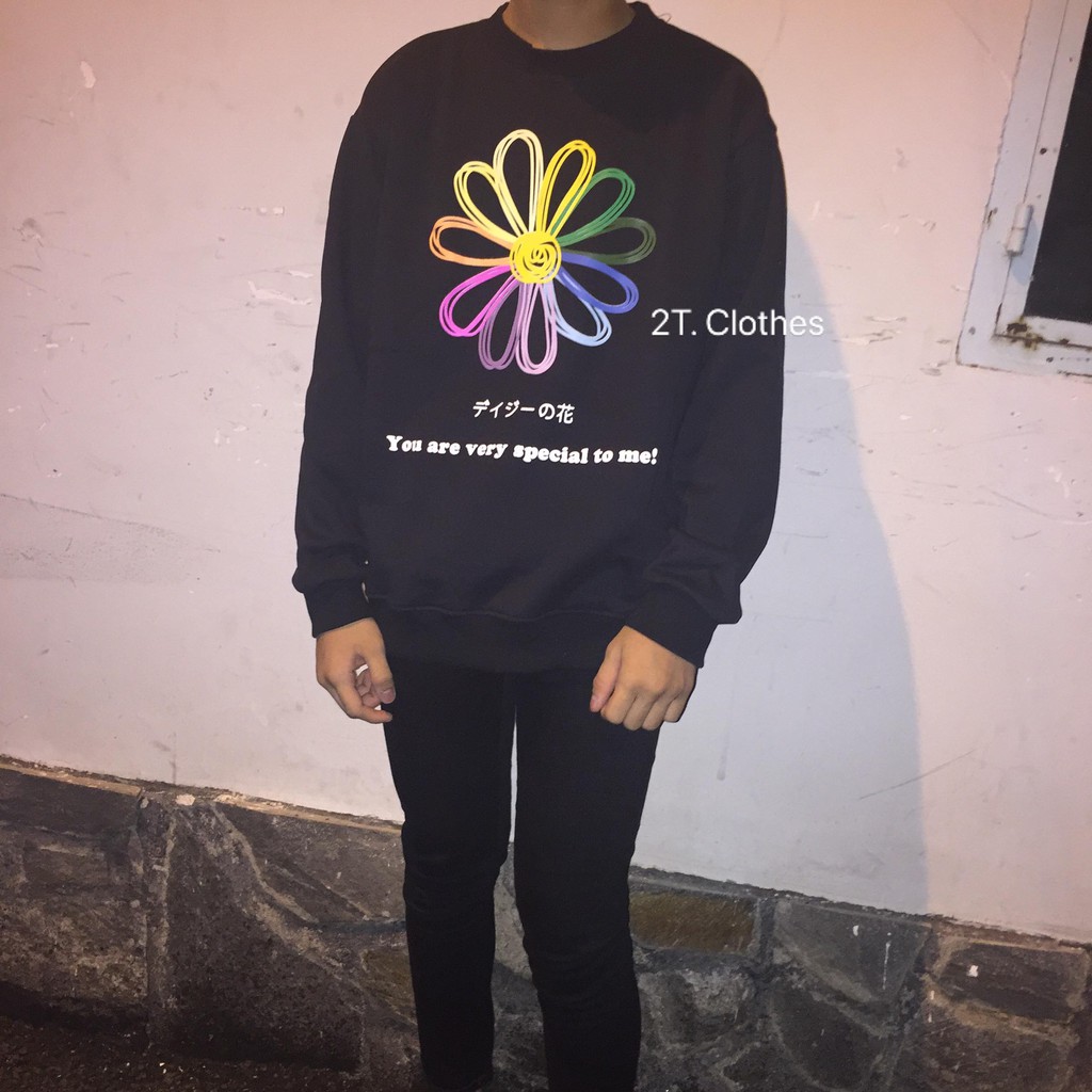 [ẢNH THẬT] Áo Thun - Sweater Daisy Cầu Vồng Unisex