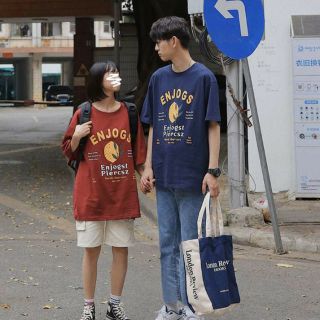 Áo thun tay lỡ Unisex dạng cặp ENJOGS
