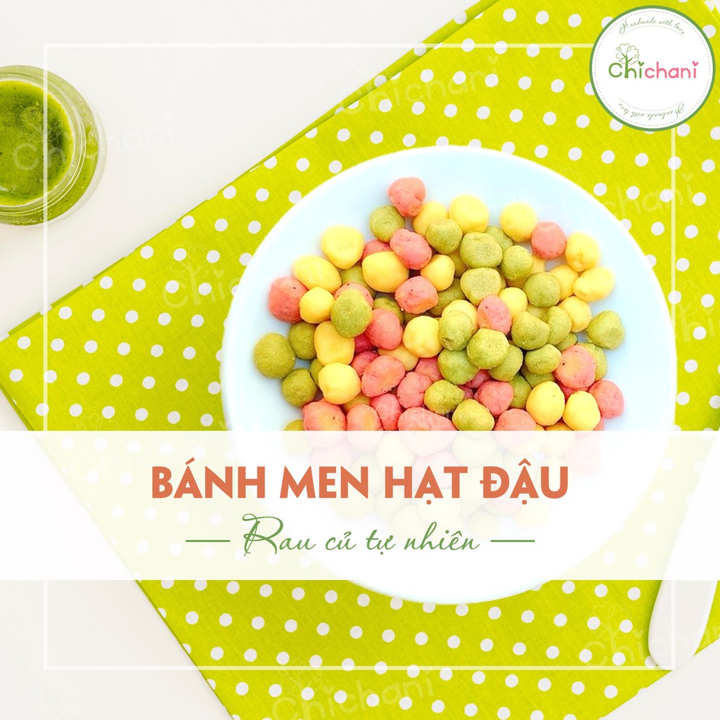 Bánh men hạt đậu rau củ tự nhiên Handmade cho bé 10m