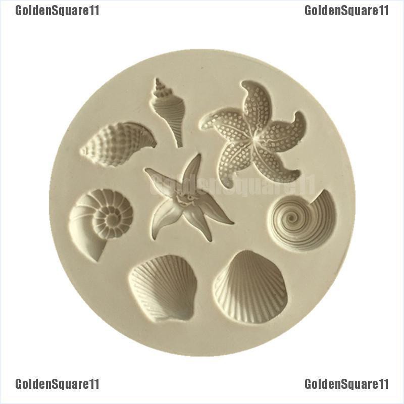 Khuôn Silicone Tạo Hình Làm Bánh Kẹo Hình Vỏ Sò Sinh Học