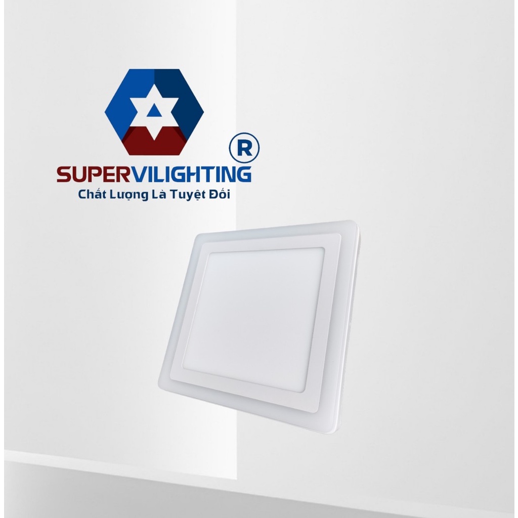 Ốp nổi viền SuperVilighting, MS ONV-12+4-18+6-XD, Công suất 12+4W và 18+6W,CRI&gt;90, RA&gt;80, Bảo hành 24 tháng