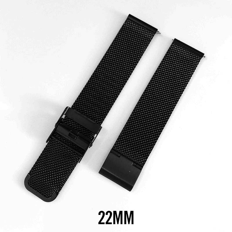 Dây lưới (Mesh) đồng hồ thép không gỉ - Tặng kèm chốt thông minh size 22 - Khóa 2 tầng - Giấu dây