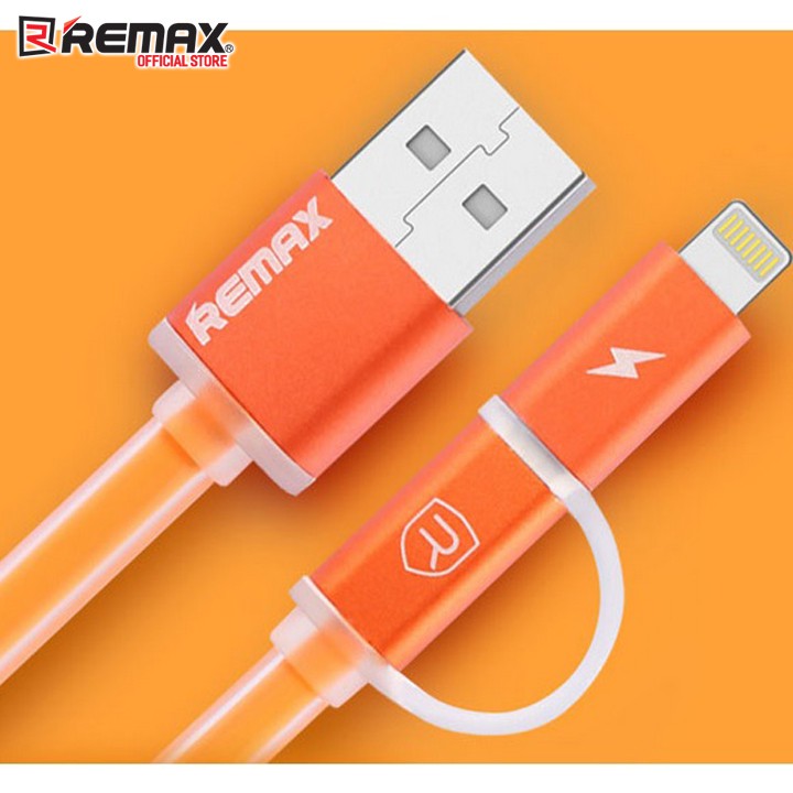 [Mã ELFLASH5 giảm 20K đơn 50K] Cáp sạc 2 in 1 Remax RC - 020T Aurora (4 màu)