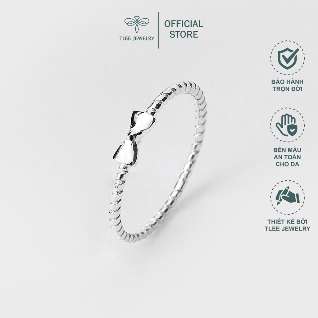 Nhẫn bạc nữ TLEE nơ tiểu thư dịu dàng TleeJewelry A0183