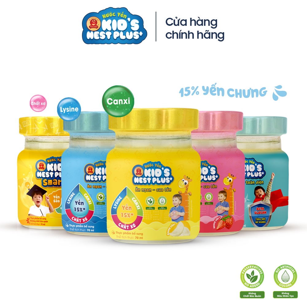 Nước yến sào trẻ em Kid's Nest Plus+ (Lọ 70ml) - Chính hãng date mới Full Box