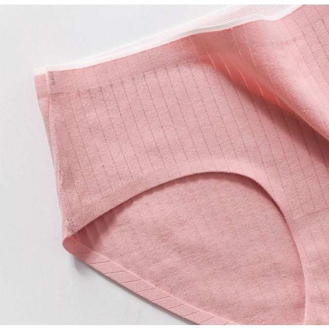 Quần lót nữ organic cotton Kately gân tăm, thấm hút tốt, siêu thoáng khí, màu trơn basic QL005 | BigBuy360 - bigbuy360.vn