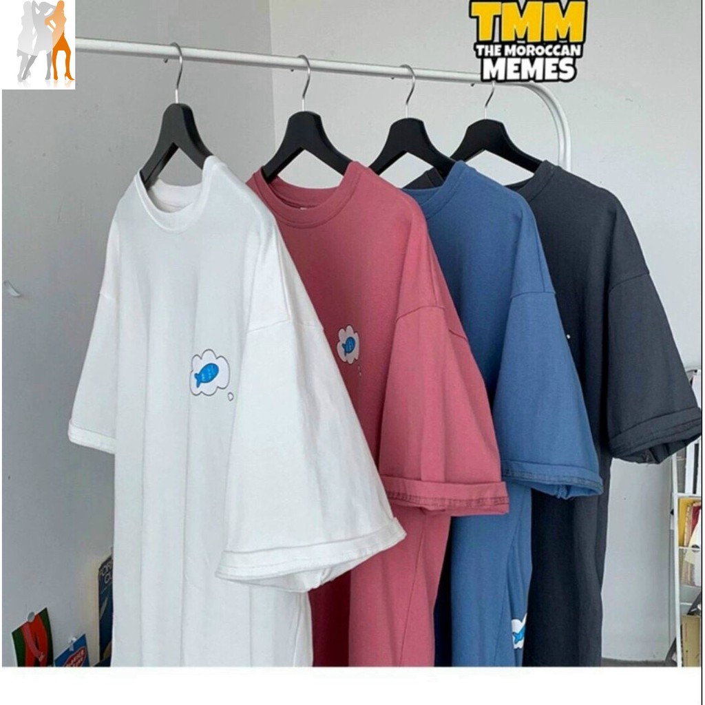 Áo thun unisex hình Cá - Trùm Chuyên Sỉ Thời Trang