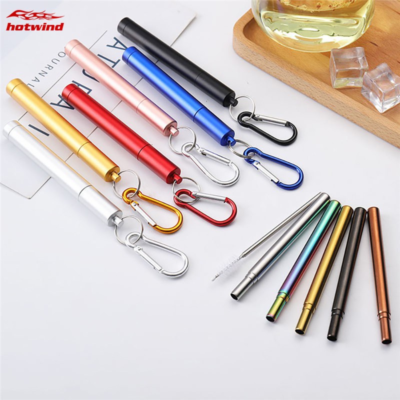 Set 4 Ống Hút Bằng Thép Không Gỉ Cao Cấp Tiện Dụng