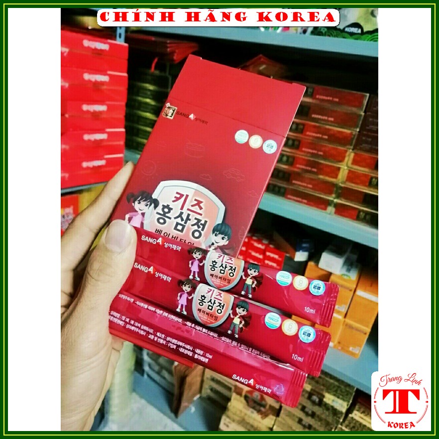 Hồng sâm trẻ em Korea Red Ginseng Baby - Nước hồng sâm baby Sanga hàn quốc hộp 30 gói, tranglinh