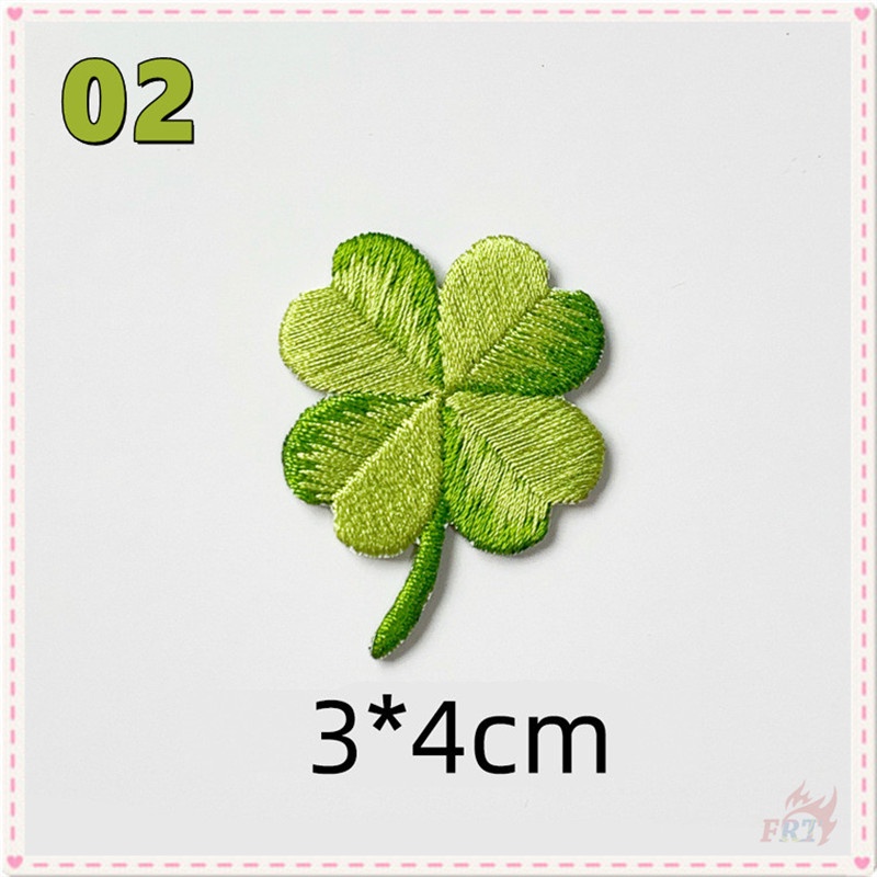 ✿ Miếng Dán Tự Dính Hình Cỏ May Mắn Dễ Thương ✿ 1 Huy Hiệu Thêu Hình Chiếc Lá