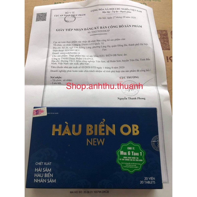 Hàu biển OB new - chiết xuất hải sâm hàu biển nhân sâm giúp bổ thận, hỗ trợ sinh lý nam giới
