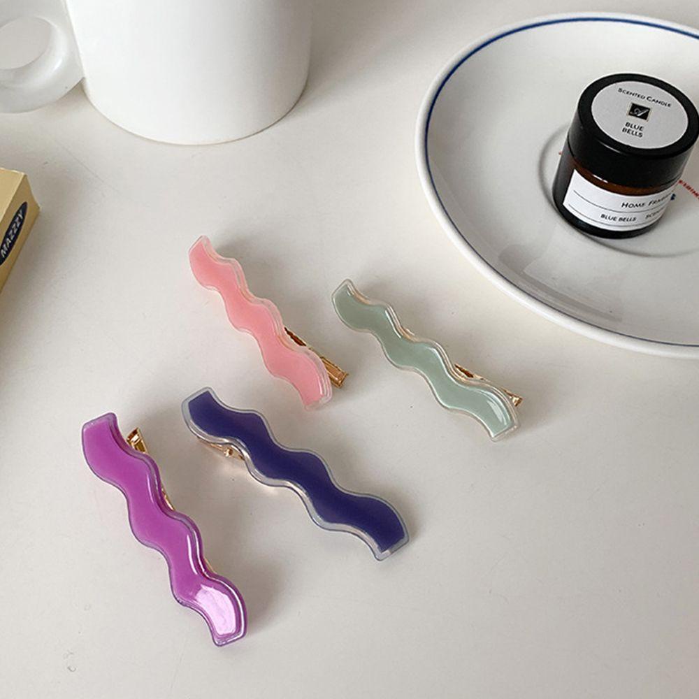 Kẹp Tóc Mỏ Vịt Bằng Nhựa Dẻo Phong Cách Hàn Quốc Ngọt Ngào WMES15H Dành Cho Bạn Nữ