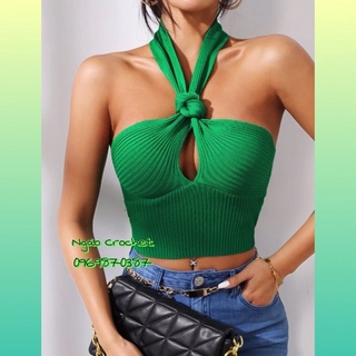 Áo croptop thắt dây hở lưng, áo kiểu nữ phong cách gợi cảm sexy