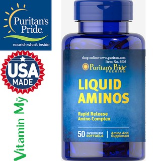 viên đạm tăng cân bồi bổ sức khỏe kích thích tiêu hóa ăn ngon miệng Aminos Liquid của Puritan's Pride