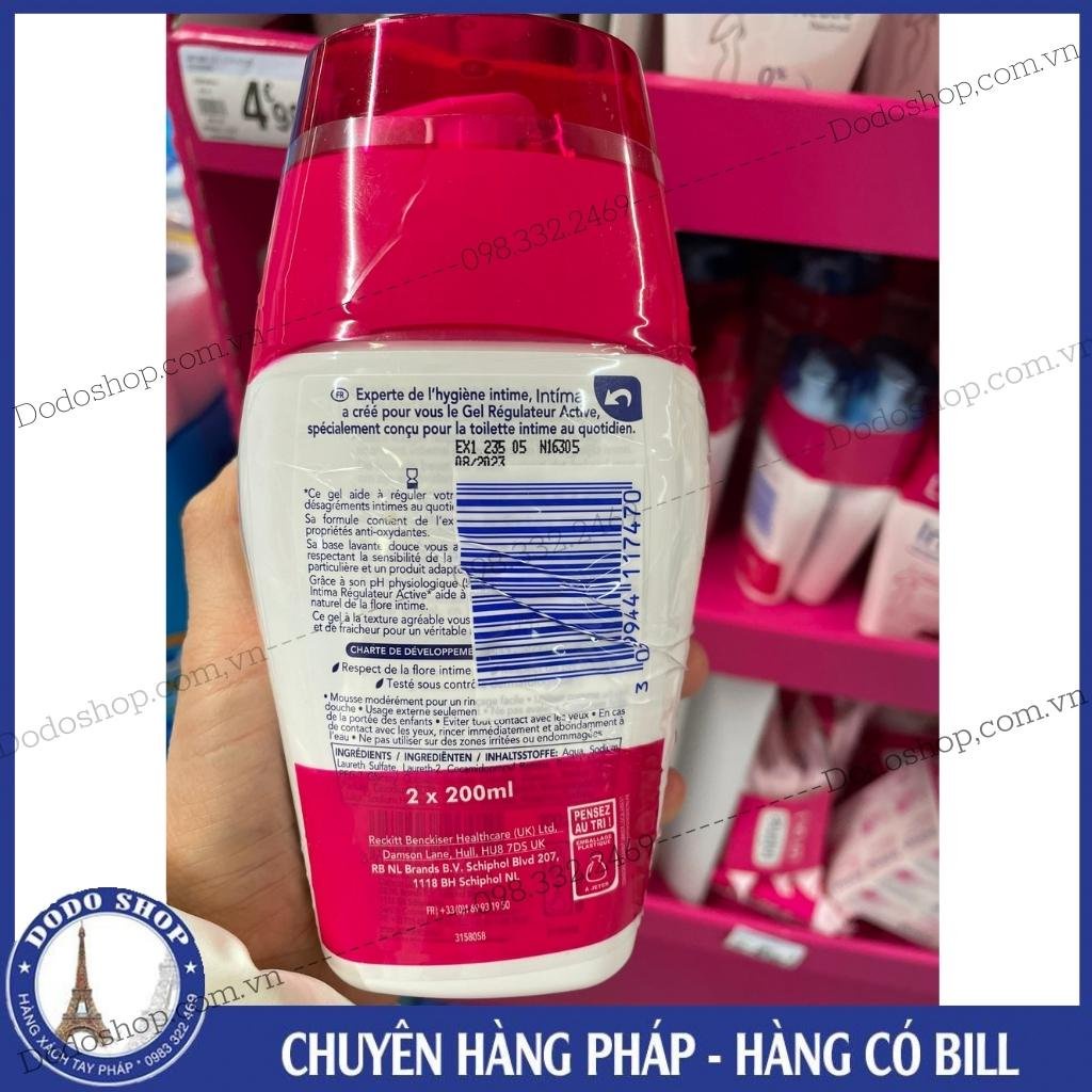 Dung dịch vệ sinh phụ nữ Intima của Pháp chai 200ml, rất lành và dịu nhe, bảo vệ bạn mỗi ngày.