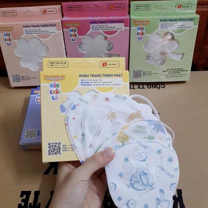 Khẩu trang mầm chồi lá Thịnh Phát (túi 10 chiếc) cho bé từ 0-7 tuổi