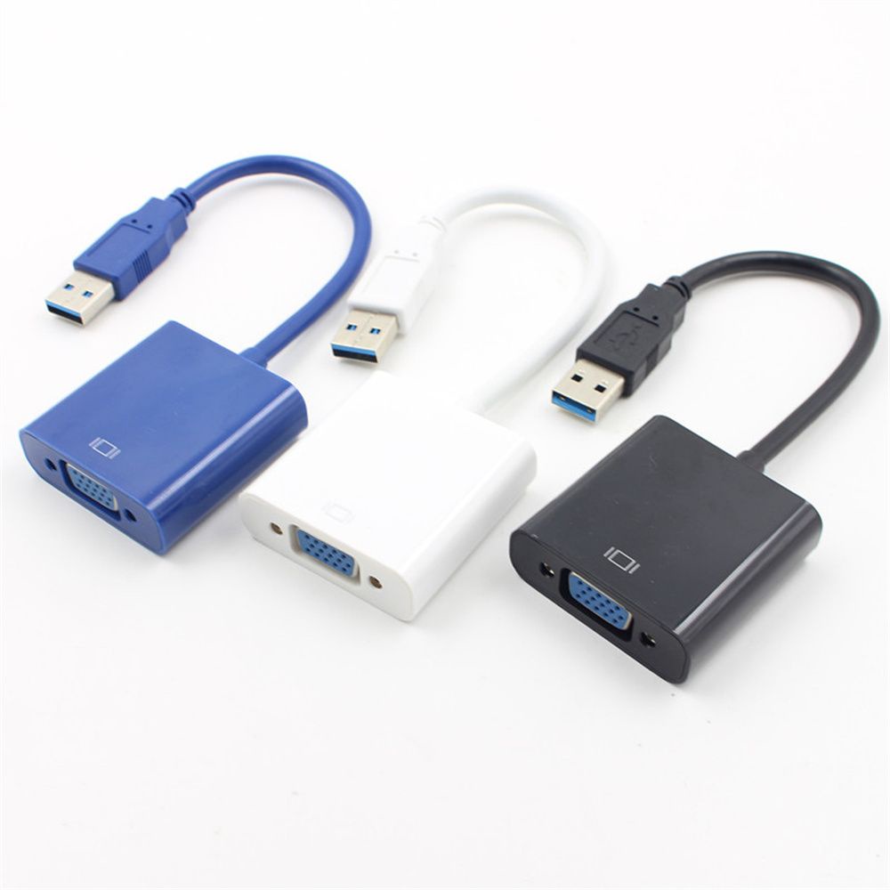 Cáp Chuyển Đổi Thẻ Đồ Họa Ngoài Usb 3.0 Sang Vga 1080p Alma Windows 7 8 10 Cho Máy Tính