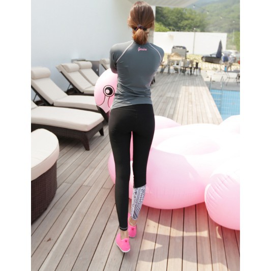 CÓ SẴN đồ bơi nữ dài tay màu xám phong cách thể thao Hàn Quốc | BigBuy360 - bigbuy360.vn